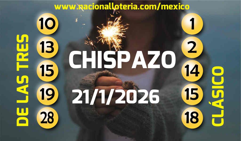 Resultados del Chispazo del Mi&eacute;rcoles 21 de Enero de 2026