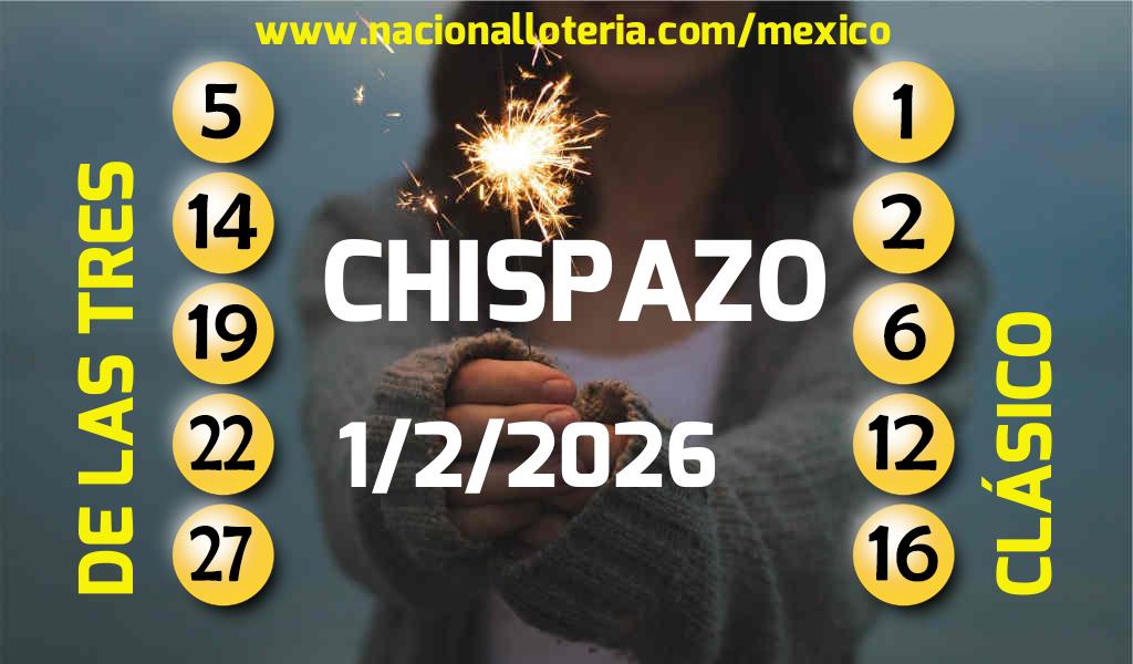 Números ganadores del Chispazo del Domingo 1 de Febrero de 2026 Resultados del Chispazo del Domingo 1 de Febrero de 2026