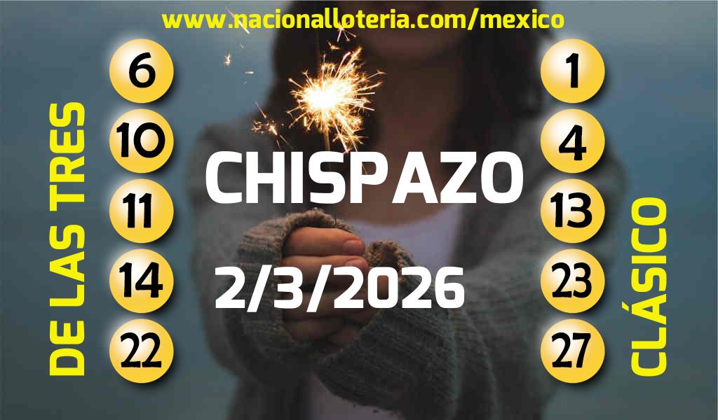 Números ganadores del Chispazo del Lunes 2 de Marzo de 2026 Resultados del Chispazo del Lunes 2 de Marzo de 2026