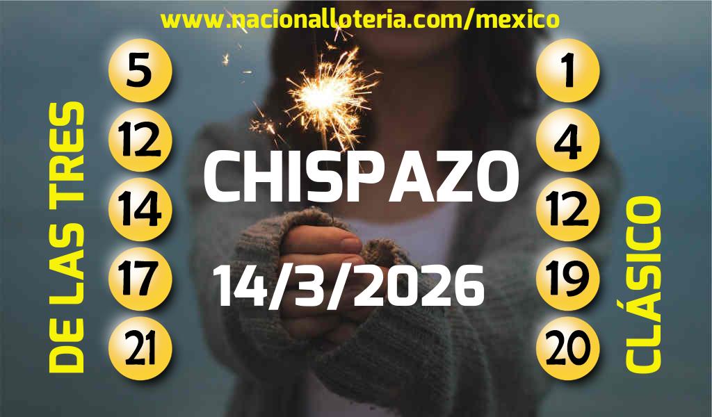 Números ganadores del Chispazo del Sábado 14 de Marzo de 2026 Resultados del Chispazo del Sábado 14 de Marzo de 2026