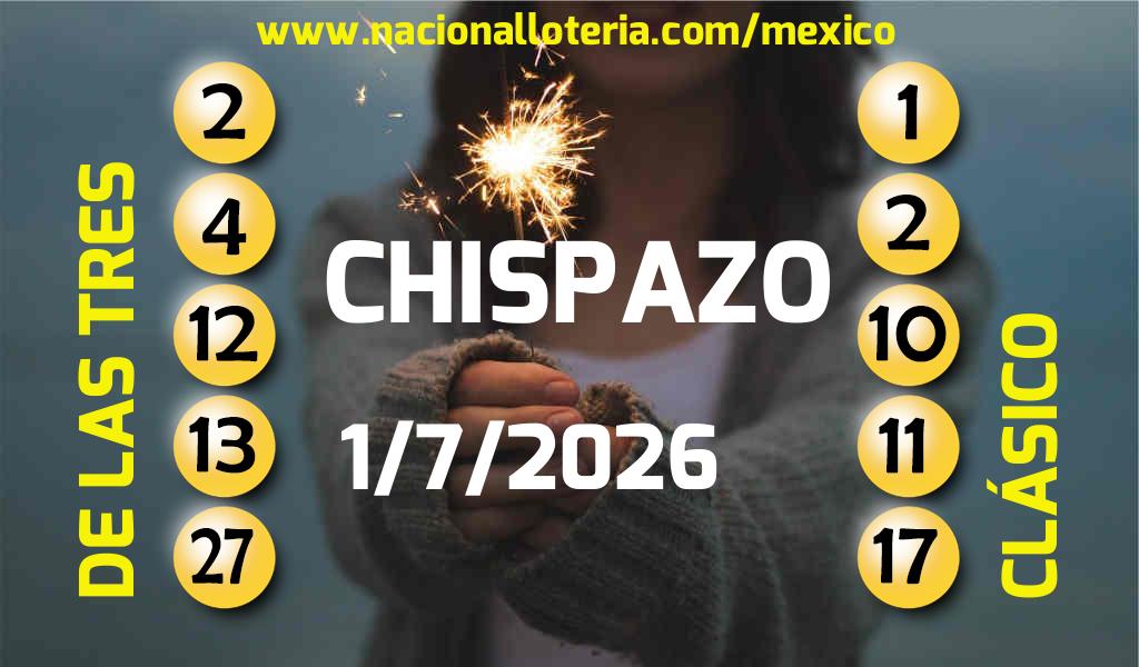 Resultados del Chispazo del Mi&eacute;rcoles 1 de Julio de 2026