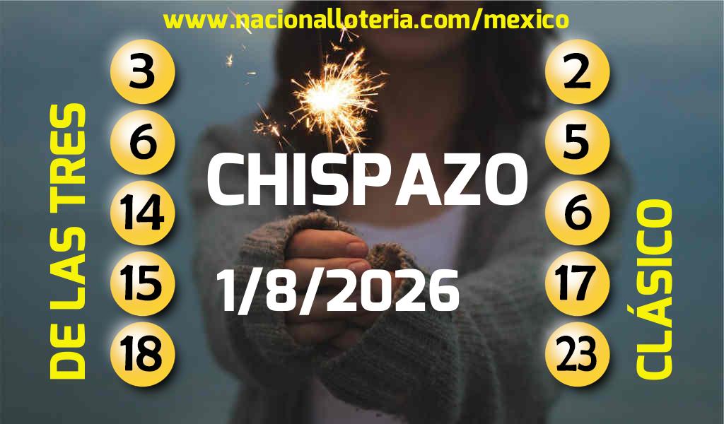 Resultados del Chispazo del S&aacute;bado 1 de Agosto de 2026