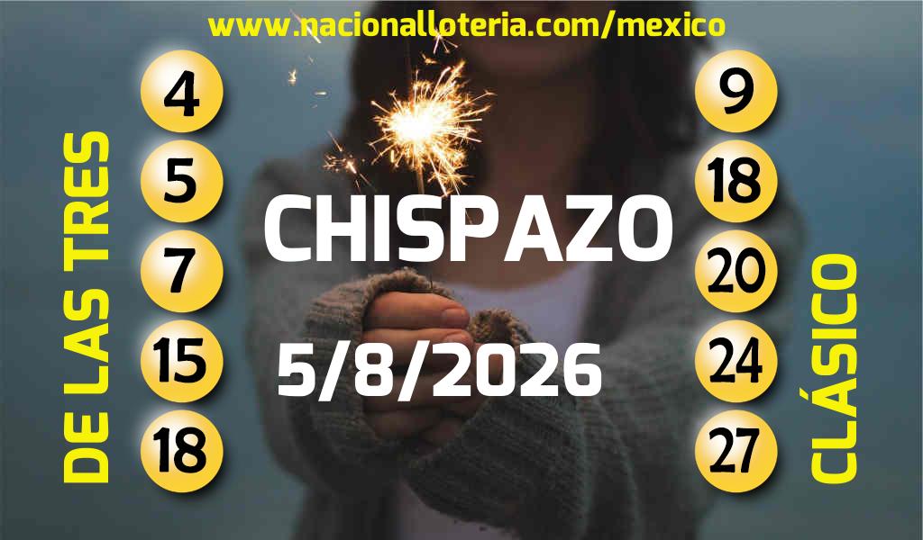 Resultados del Chispazo del Mi&eacute;rcoles 5 de Agosto de 2026