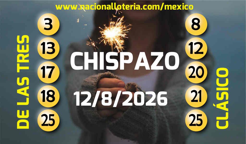 Resultados del Chispazo del Mi&eacute;rcoles 12 de Agosto de 2026