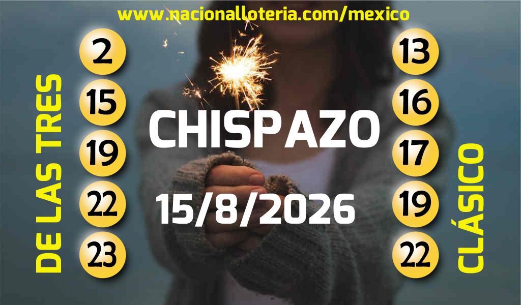Resultados del Chispazo del S&aacute;bado 15 de Agosto de 2026