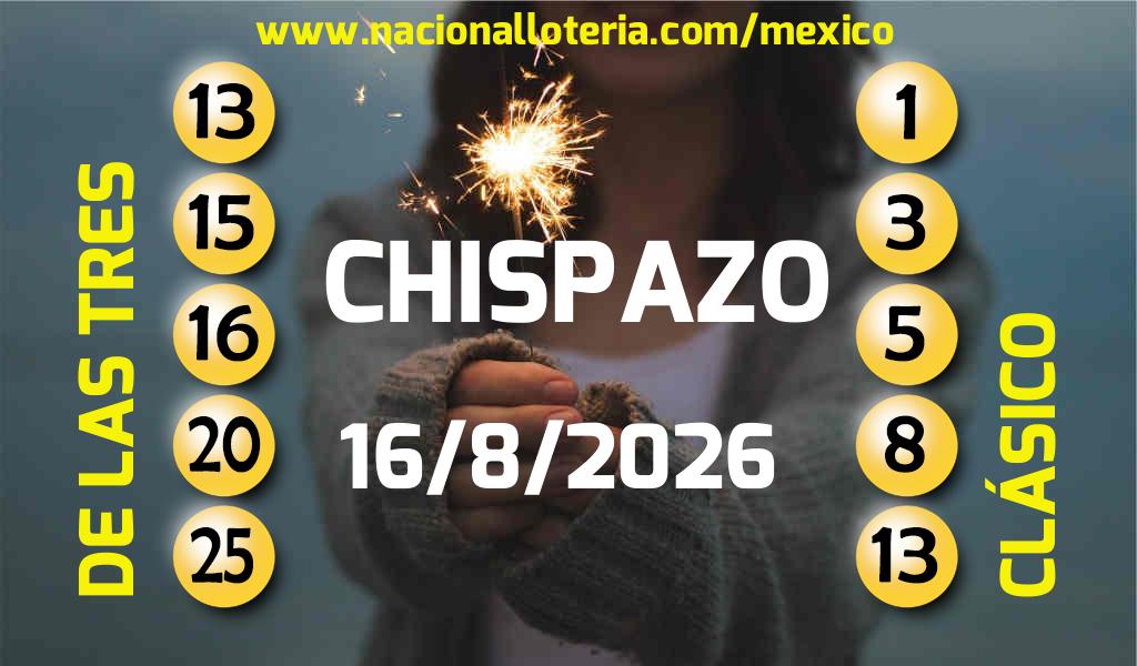 Números ganadores del Chispazo del Domingo 16 de Agosto de 2026 Resultados del Chispazo del Domingo 16 de Agosto de 2026