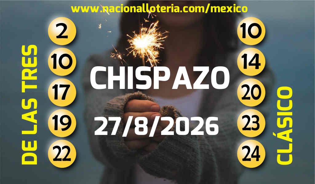 Resultados del Chispazo del Jueves 27 de Agosto de 2026