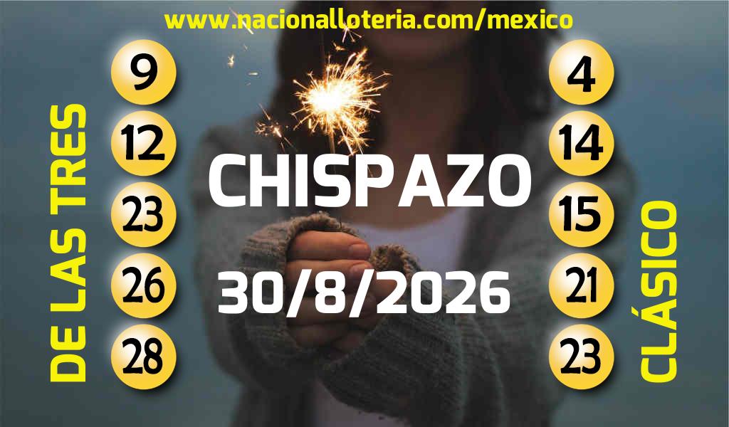 Resultados del Chispazo del Domingo 30 de Agosto de 2026