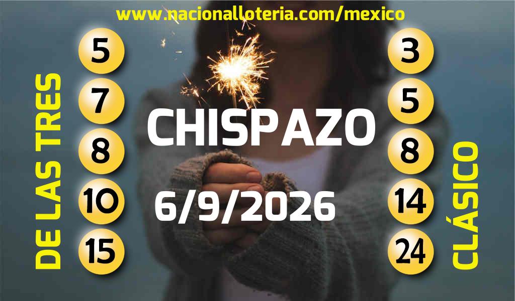 Resultados del Chispazo del Domingo 6 de Septiembre de 2026