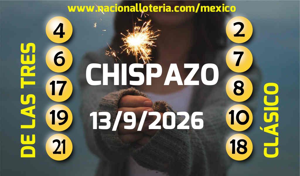Resultados del Chispazo del Domingo 13 de Septiembre de 2026