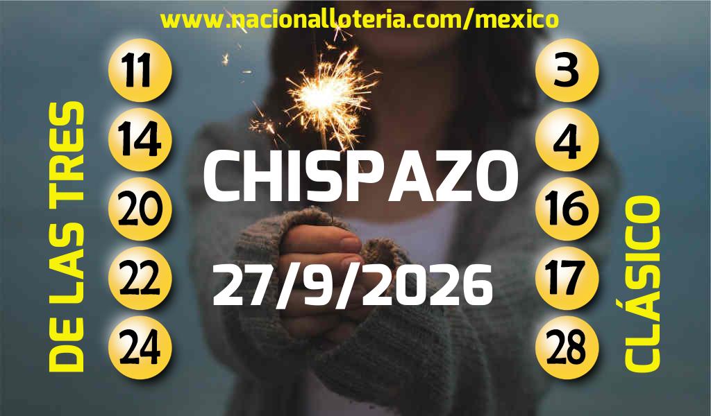 Resultados del Chispazo del Domingo 27 de Septiembre de 2026
