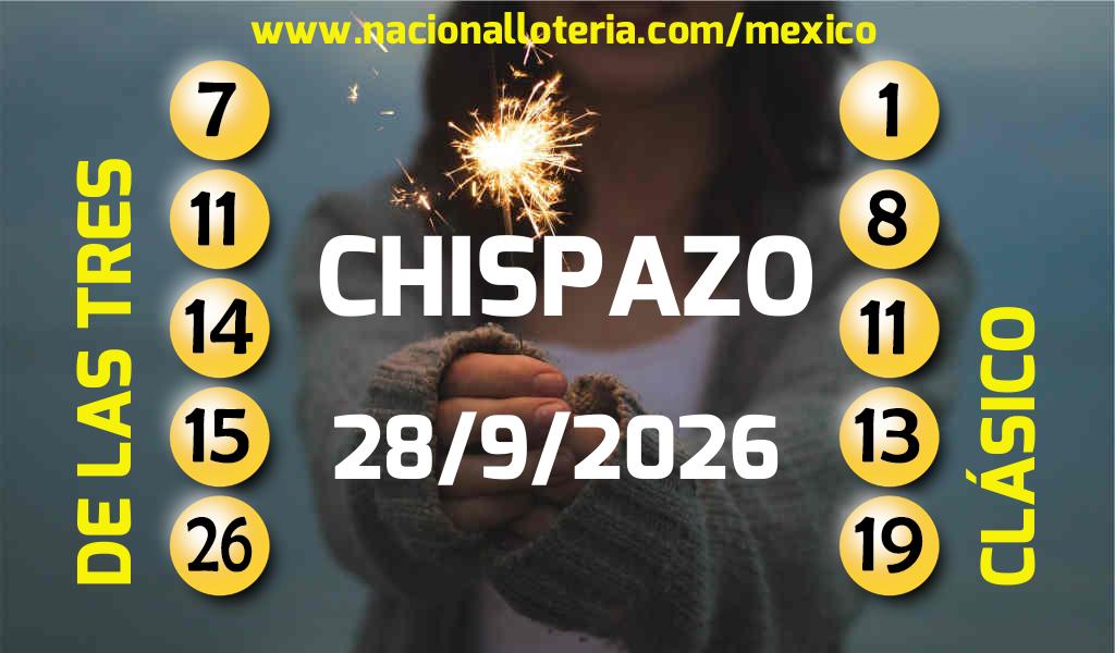 Resultados del Chispazo del Lunes 28 de Septiembre de 2026