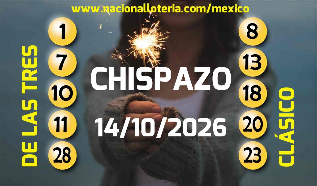 Resultados del Chispazo del Mi&eacute;rcoles 14 de Octubre de 2026