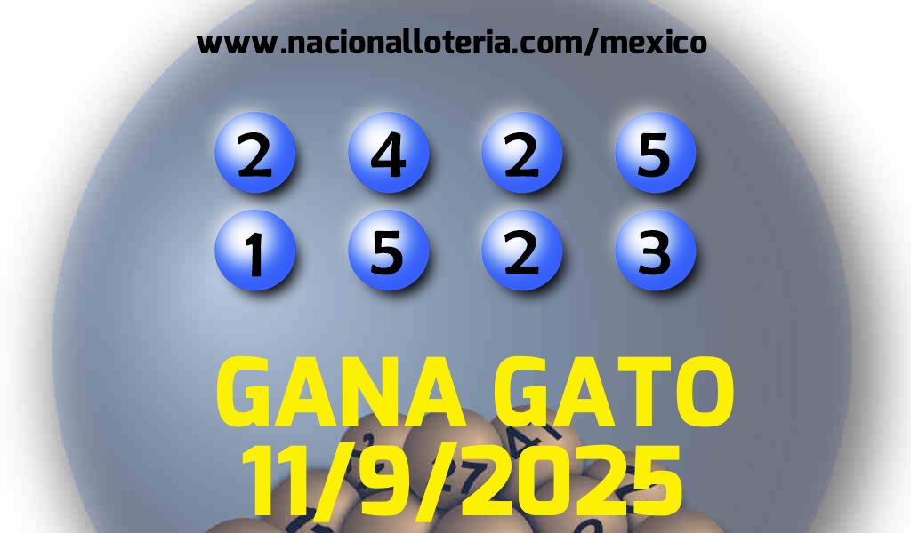 Resultados del Gana Gato del Jueves 11 de Septiembre de 2025