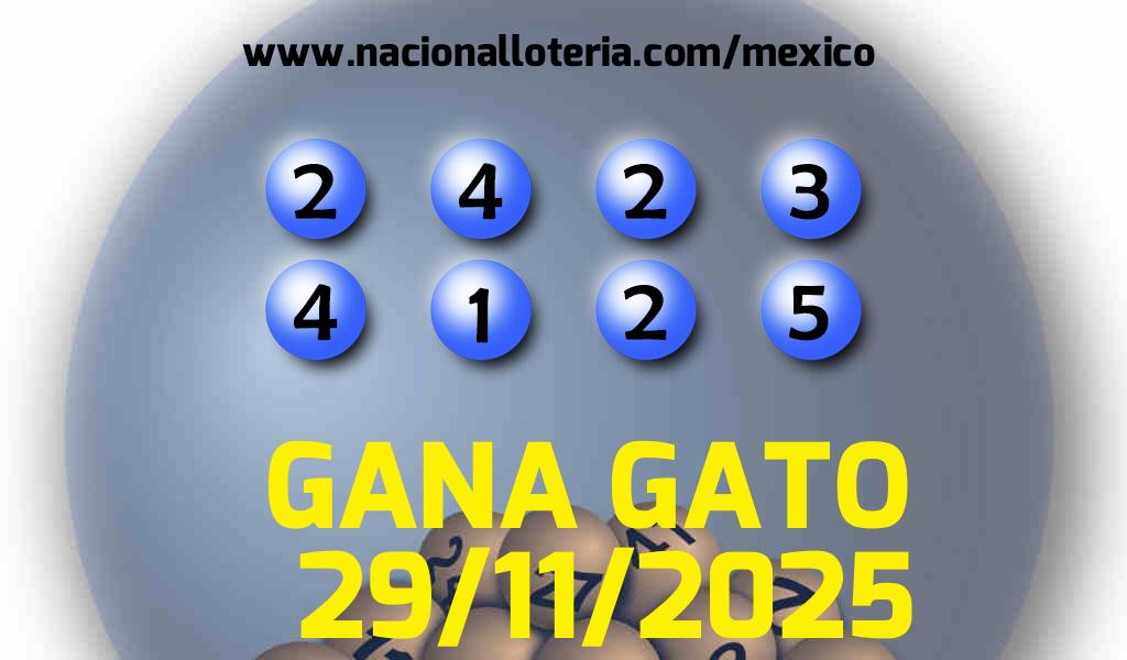 Resultados del Gana Gato del Sábado 29 de Noviembre de 2025