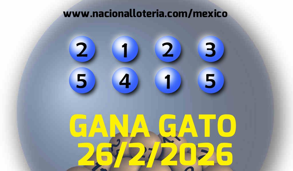 Resultados del Gana Gato del Jueves 26 de Febrero de 2026
