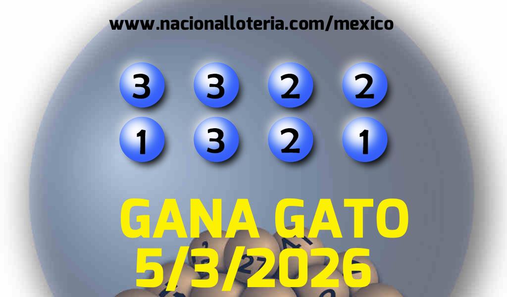 Resultados del Gana Gato del Jueves 5 de Marzo de 2026