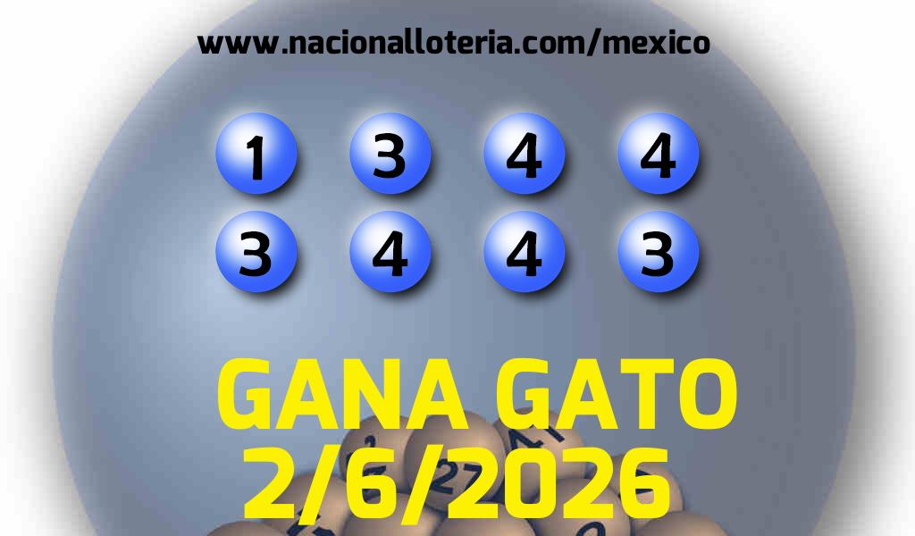 Resultados del Gana Gato del Martes 2 de Junio de 2026