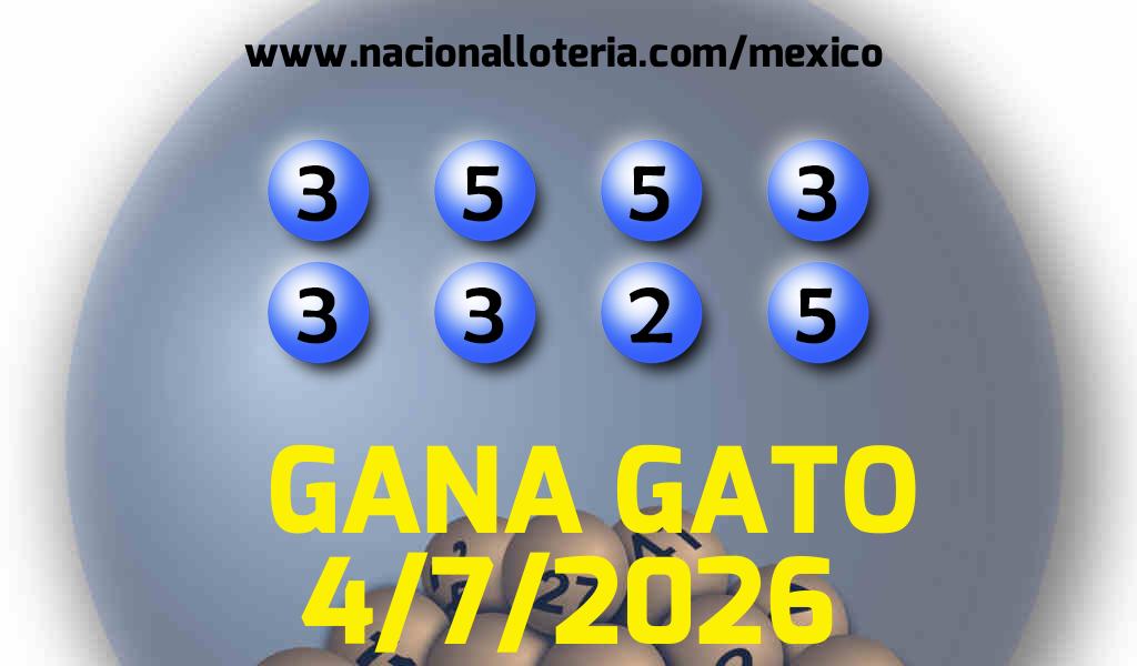 Resultados del Gana Gato del S&aacute;bado 4 de Julio de 2026