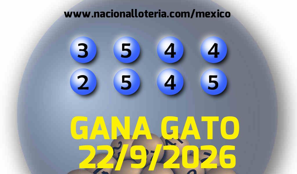 Resultados del Gana Gato del Martes 22 de Septiembre de 2026
