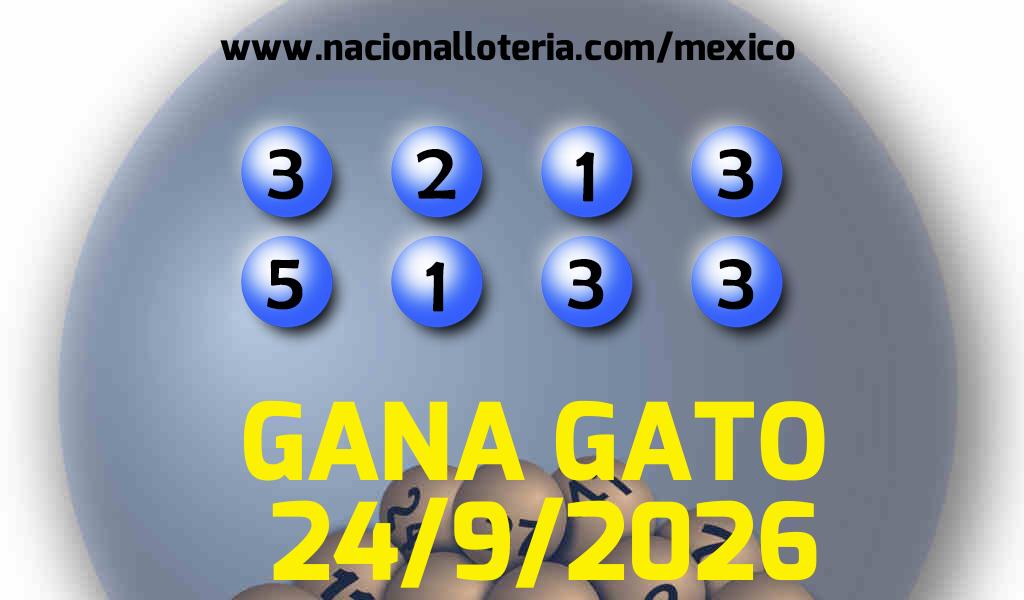 Resultados del Gana Gato del Jueves 24 de Septiembre de 2026