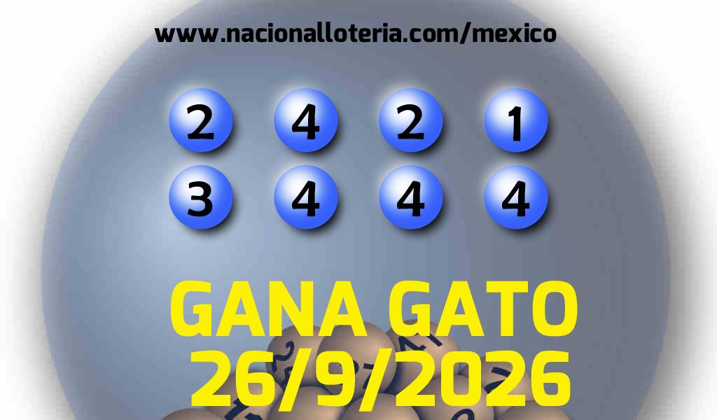 Resultados del Gana Gato del S&aacute;bado 26 de Septiembre de 2026