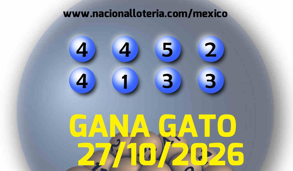Resultados del Gana Gato del Martes 27 de Octubre de 2026