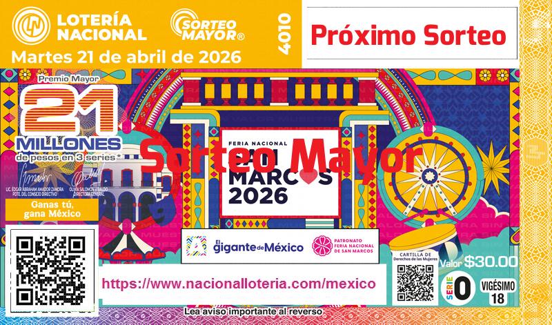 Próximo Sorteo Mayor del 2026-04-21