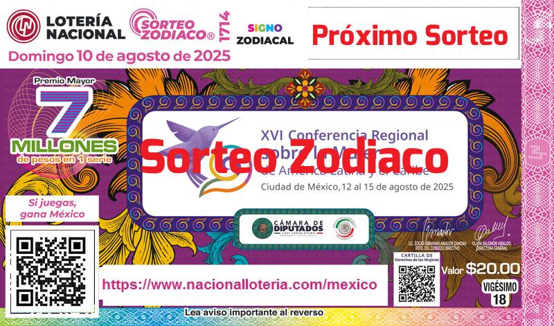 Próximo Sorteo Zodiaco del 2025-08-10