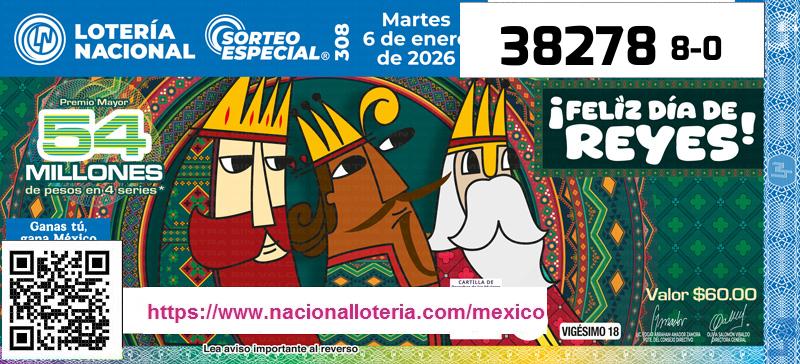Premio Mayor de la Lotería del Martes 6 de Enero de 2026