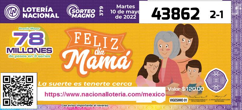 Cachito premiado en la Lotería Nacional del Martes 10 de Mayo de 2022 Premio Mayor de la Lotería del Martes 10 de Mayo de 2022