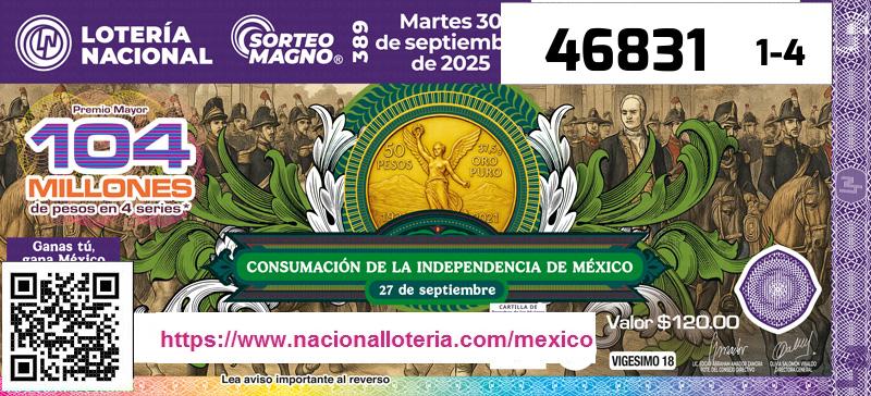 Cachito premiado en la Lotería Nacional del Martes 30 de Septiembre de 2025 Premio Mayor de la Lotería del Martes 30 de Septiembre de 2025