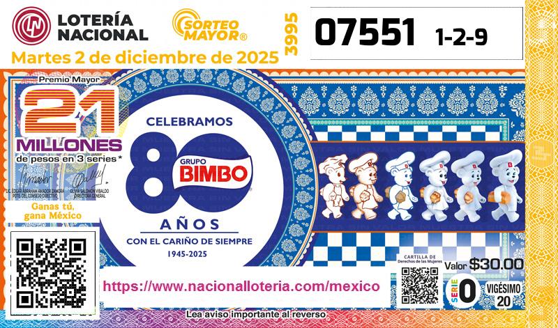 Premio Mayor de la Lotería del Martes 2 de Diciembre de 2025