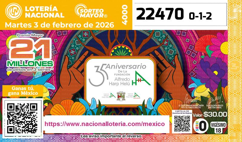 Premio Mayor de la Lotería del Martes 3 de Febrero de 2026