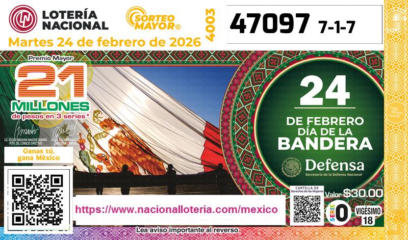 Premio Mayor de la Lotería del Martes 24 de Febrero de 2026