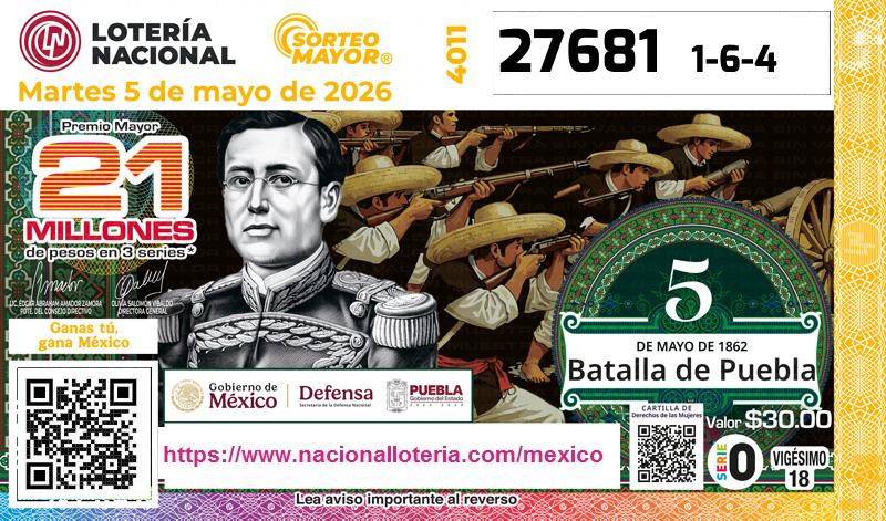 Premio Mayor de la Lotería del Martes 5 de Mayo de 2026