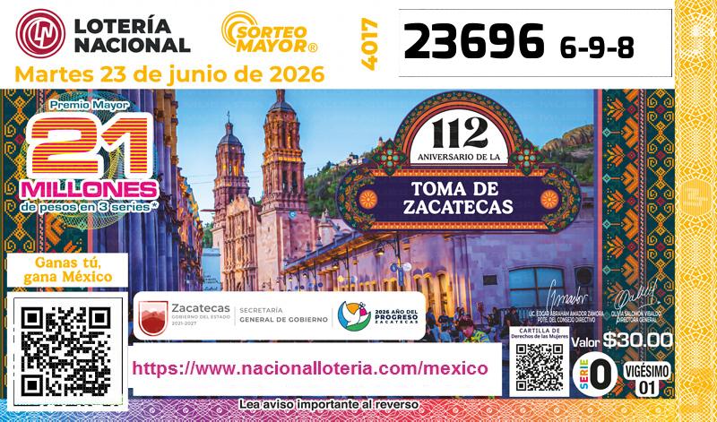Premio Mayor de la Lotería del Martes 23 de Junio de 2026