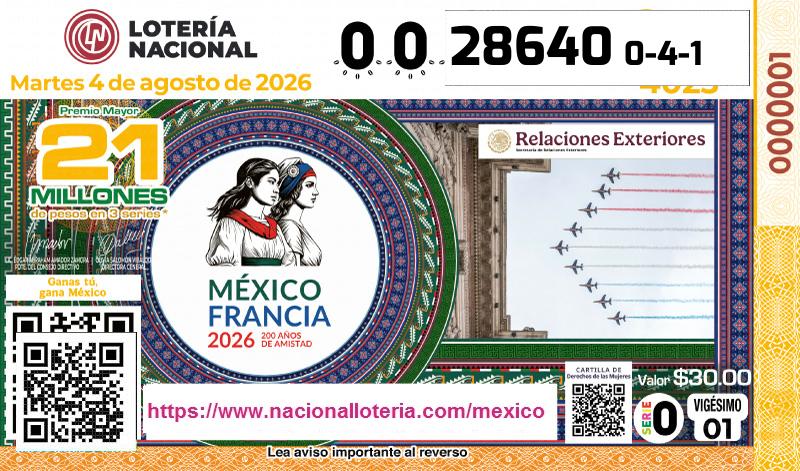 Premio Mayor de la Lotería del Martes 4 de Agosto de 2026