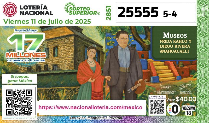 Premio Mayor de la Lotería del Viernes 11 de Julio de 2025