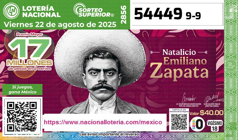 Premio Mayor de la Lotería del Viernes 22 de Agosto de 2025