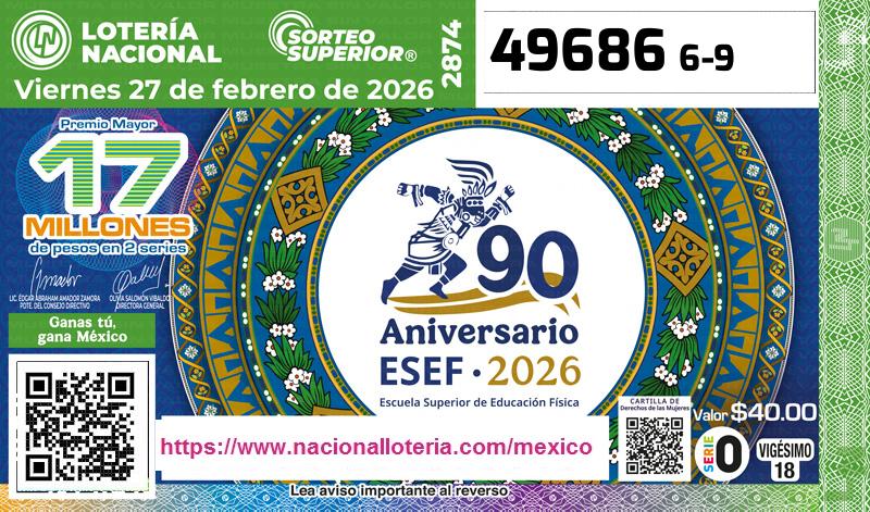 Premio Mayor de la Lotería del Viernes 27 de Febrero de 2026