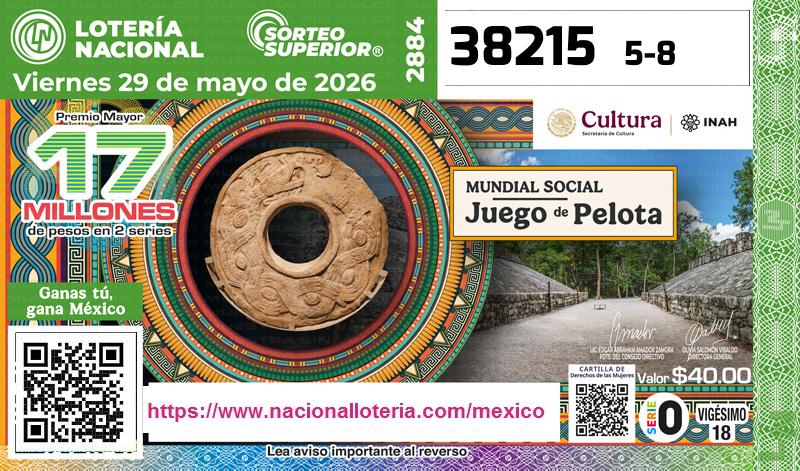 Premio Mayor de la Lotería del Viernes 29 de Mayo de 2026