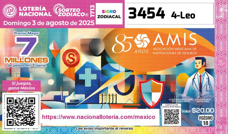 Premio Mayor de la Lotería del Domingo 3 de Agosto de 2025