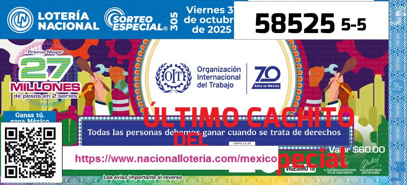 Último Sorteo Especial de la Lotería del Viernes 31 de Octubre de 2025