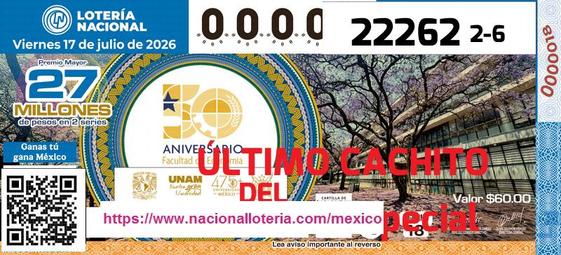 Último Sorteo Especial de la Lotería del Viernes 17 de Julio de 2026