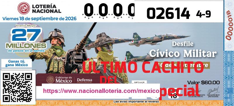 Último Sorteo Especial de la Lotería del Viernes 18 de Septiembre de 2026