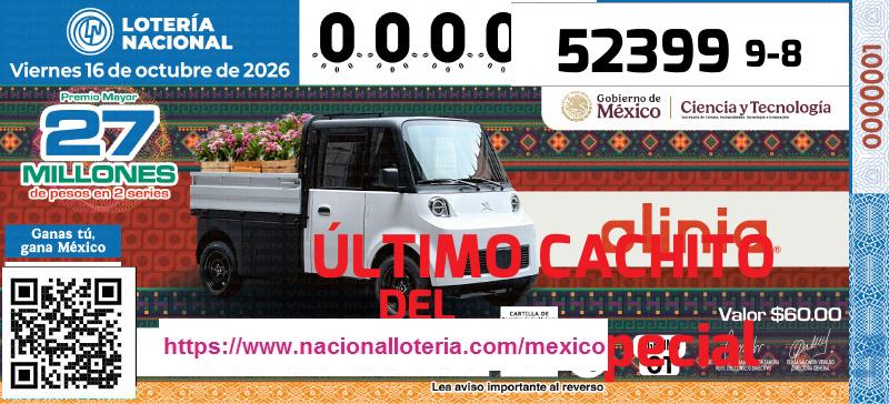 Último Sorteo Especial de la Lotería del Viernes 16 de Octubre de 2026