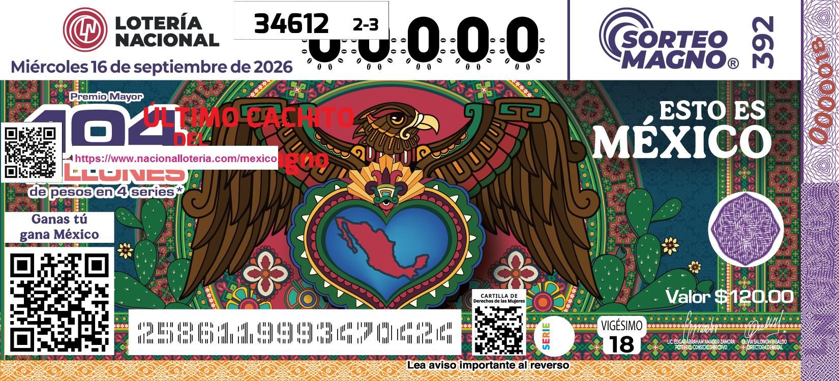Último Sorteo Magno de la Lotería del Mi&eacute;rcoles 16 de Septiembre de 2026