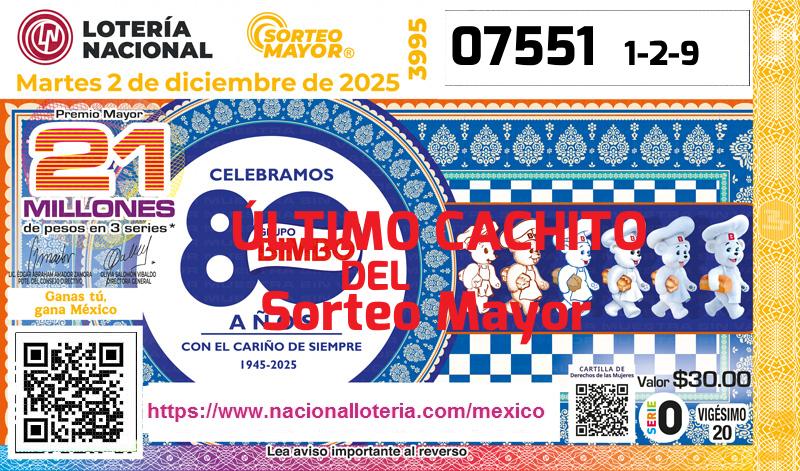 Último Sorteo Mayor de la Lotería del Martes 2 de Diciembre de 2025