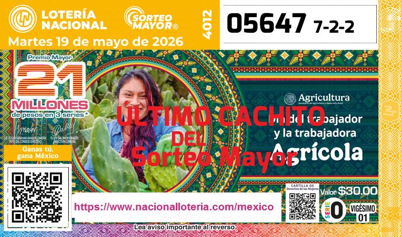 Último Sorteo Mayor de la Lotería del Martes 19 de Mayo de 2026